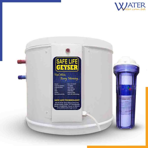 SLG-15-CWHF Safe Life Geyser 15 Gallon Water Heater With Safety Filter